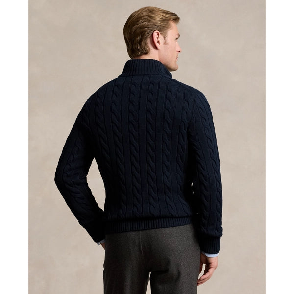 Cable-Knit Cotton Quarter-Zip Jumper Save to Wishlist Polo Ralph Lauren