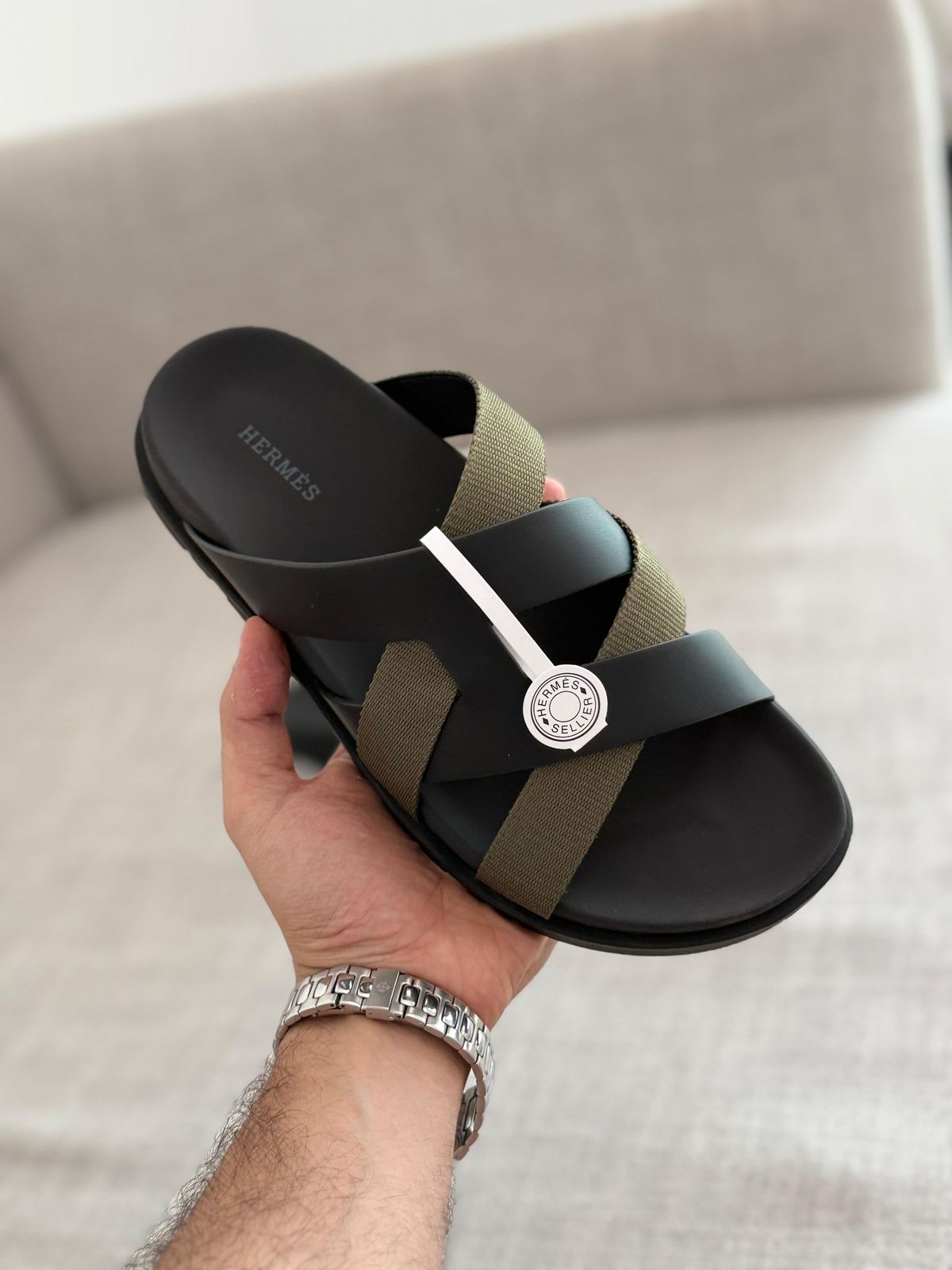 Kazimir Sandal noir / vert toundra