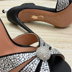 حذاء أكوازورا Aquazzura Gatsby أسود كريستال